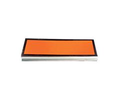 Panneau orange vierge 12×30 cm - vinyle avec colle renforcée - Référence 46442_0
