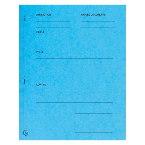 PAQUET DE 25 DOSSIERS DE PLAIDOIRIE PRÉ-IMPRIMÉS EXACOMPTA - 25X32 - TURQUOISE