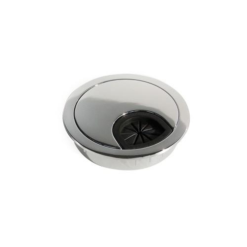 PASSE-CÂBLES CIRCUM - DIAMÈTRE 60 MM - FINITION CHROMÉ - 8 PIÈCES EMUCA