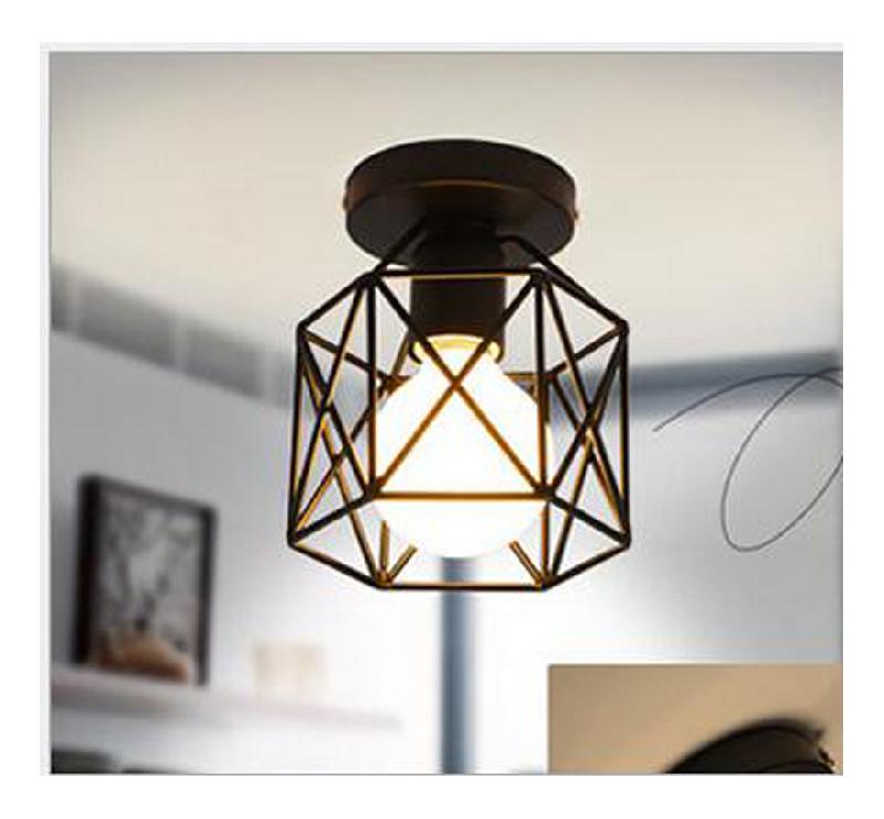Diamant Plafonnier Retro Industrielle Cage 25cm Suspension E27 Lampe SqVUzMp