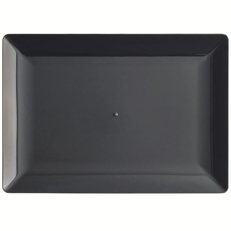 Plateau Fluid' PS noir 34x24x1,5cm - par 50_0