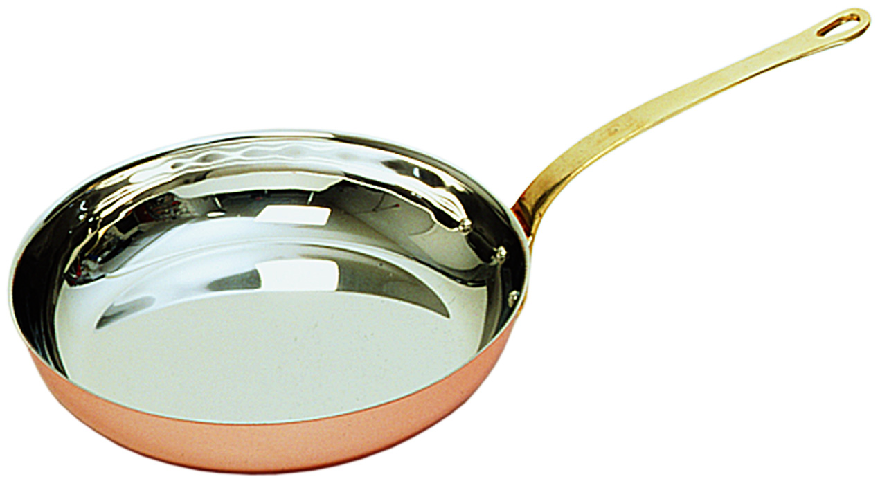 POÊLE À FLAMBER « COPPER-LOOK ECO », RONDE, AVEC MANCHE, Ø DE 22 CM X H : 4,5 CM