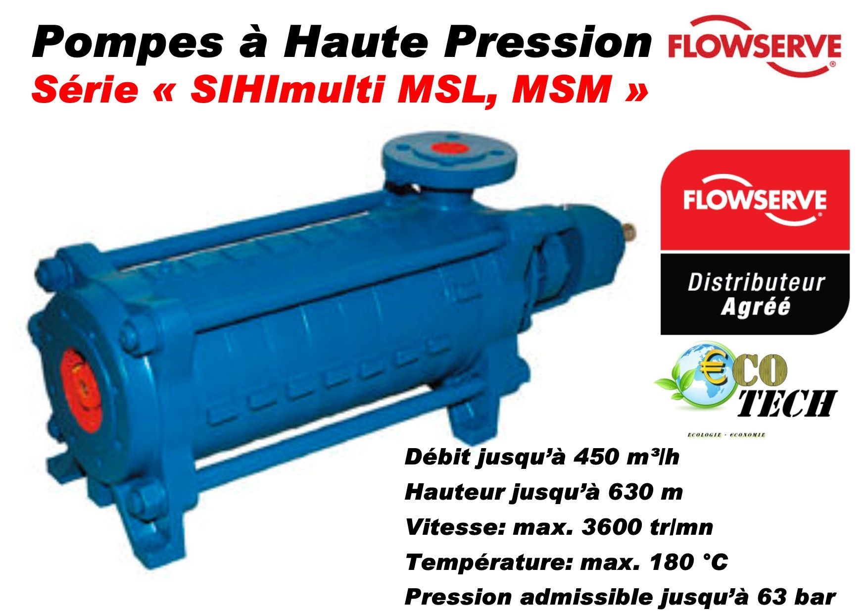 Pompe haute pression multicellulaire série sihimulti msl, msm de flowserve sihi_0