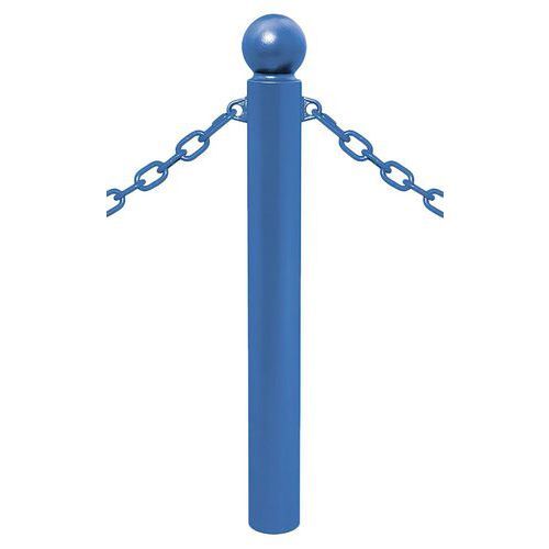 POTELET PROVINCE Ø114 MM CHAINES 2 ANNEAUX BOULE BLEU 5010 - PROCITY