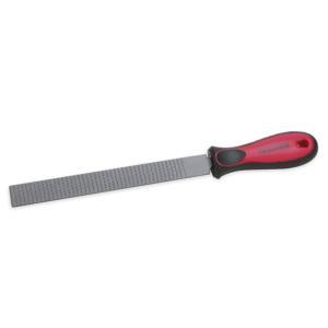 RÂPE À BOIS PLATE GROS GRAIN LONGUEUR 250MM, MANCHE BI-MATIÈRE
