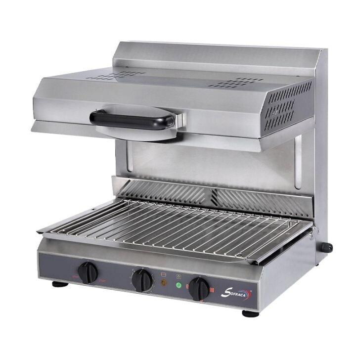 SOFRACA Salamandre électrique vitrocéramique PRO, 4 positions, avec système de détection, 3000 W, 220 V - MONO - 3701188039680_0