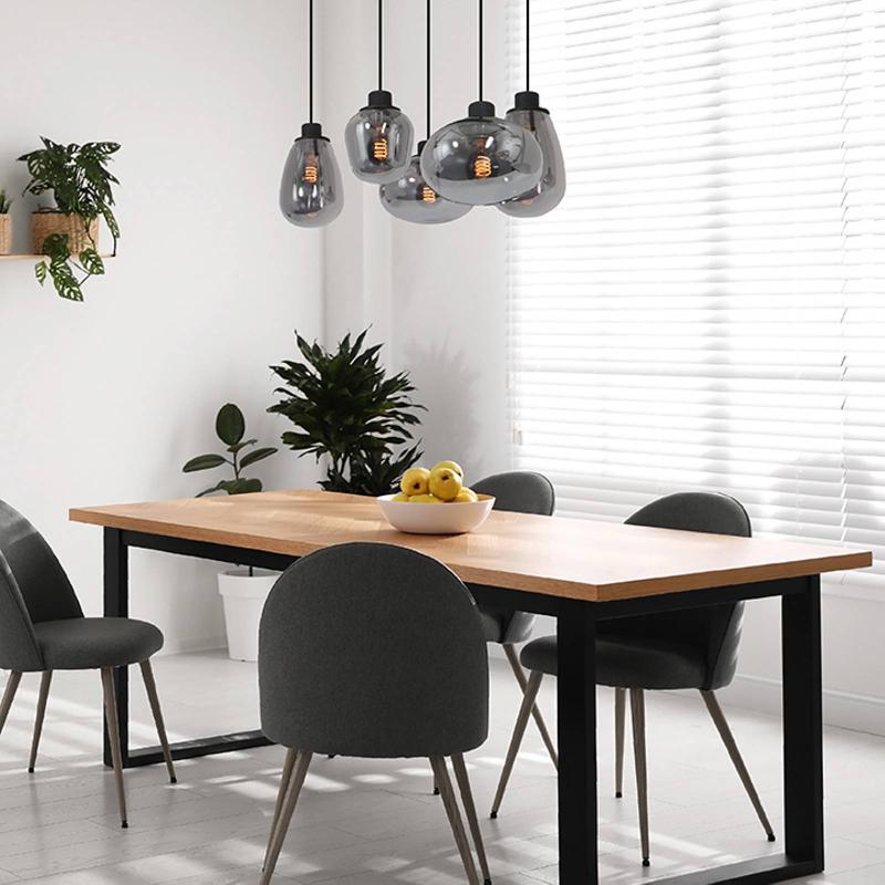 STEINHAUER SUSPENSION REFLEXION, À 5 LAMPES 100X30 CM