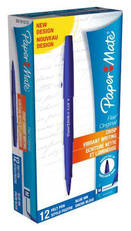 STYLO FEUTRE FLAIR ORIGINAL BLEU (VENDU PAR 12)