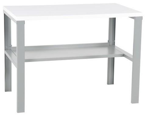 Table de travail atelier - Plateau laminé blanc, longueur 750 mm à 1800 mm, hauteur 895 mm_0