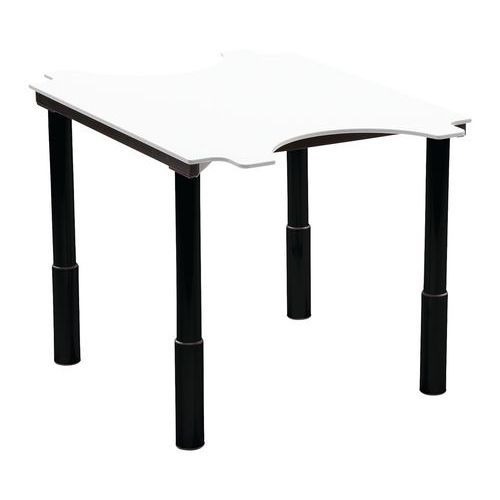 TABLE ERGO TECHNIC 110X80 RÉGLABLE COMPACT BLANC/NOIR - SUNSET CREATION