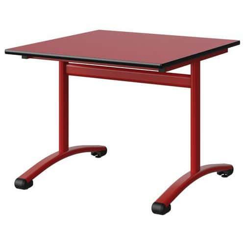 TABLE MALIBU 80X80 T4 DL STRA ROUGE U321/NOIR ROUGE 3020