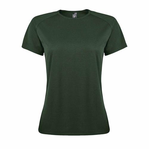 TEE-SHIRT PERSONNALISABLE DE SPORT FEMME EN POLYESTER VERT FORET