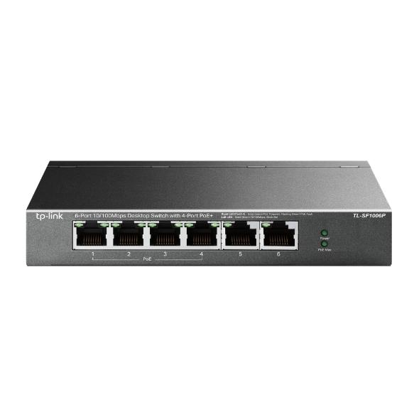 TP-Link TL-SF1006P commutateur réseau Non-géré Fast Ethernet (10/100) Connexion Ethernet, supportant l'alimentation via ce port (PoE) Noir_0