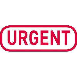Trodat Timbre Formule Urgent - Xprint à Encrage Automatique Rouge - Empreinte 45x16mm - Éco-responsable 65% Matériaux Recyclés_0