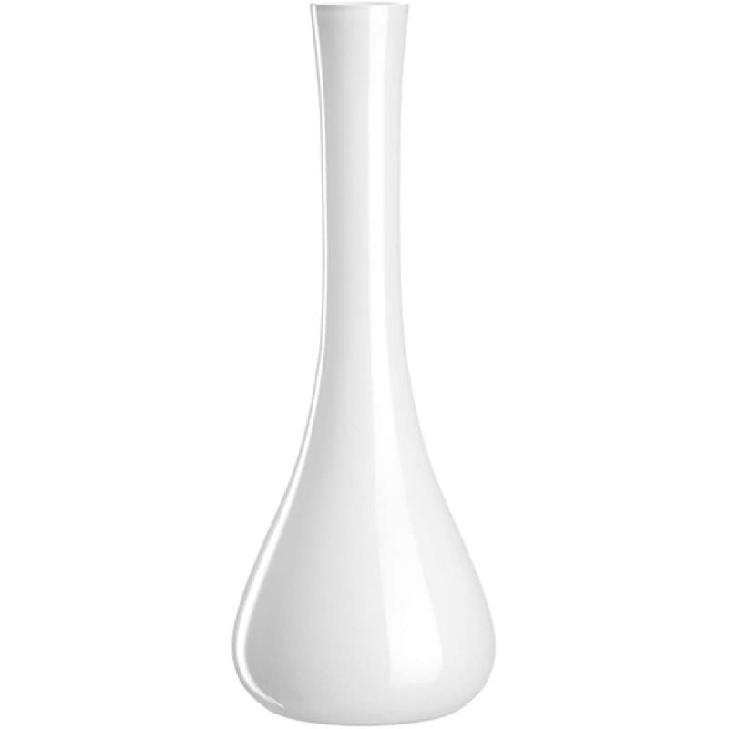 VASE BLANC EN VERRE 40CM - A L'UNITÉ - LEONARDO - SACCHETTA