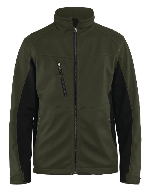 VESTE SOFTSHELL VERT OLIVE/NOIR TAILLE 4XL - MANUTAN COLLECTIVITÉS
