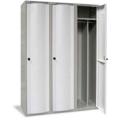 Vestiaire métallique à portes bombées - Monobloc soudé - Industrie salissante - Avec options personnalisables_0