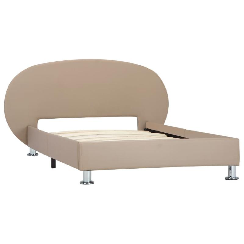 VidaXL Cadre de lit sans matelas cappuccino similicuir 100x200 cm Modèle Herlissex - 285421_0