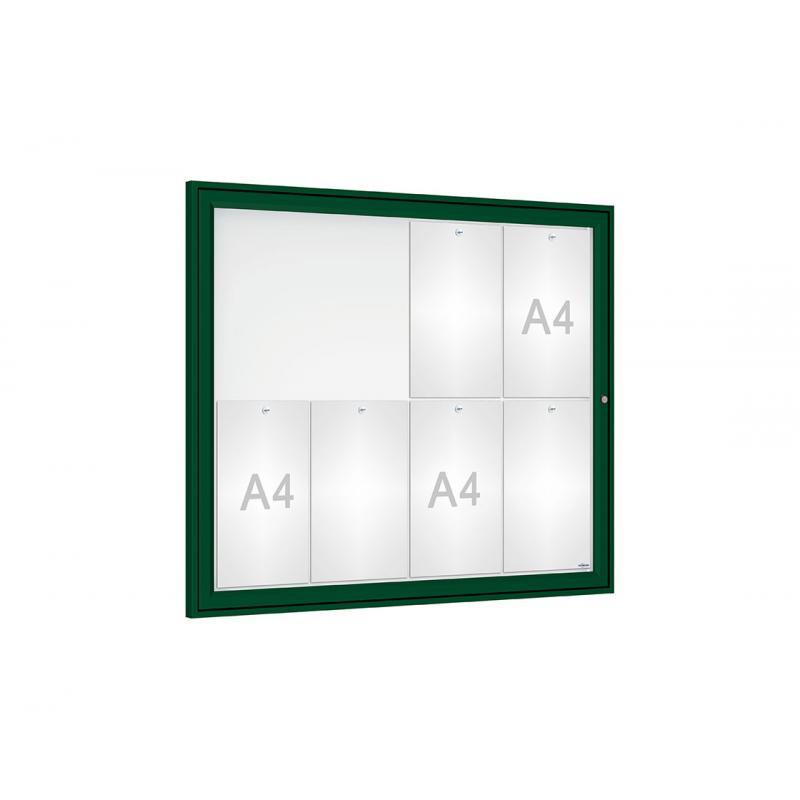Vitrine extérieure Tradition - 5 couleurs - Simple battant - Dimensions multiples - Aluminium et plexichocs_0