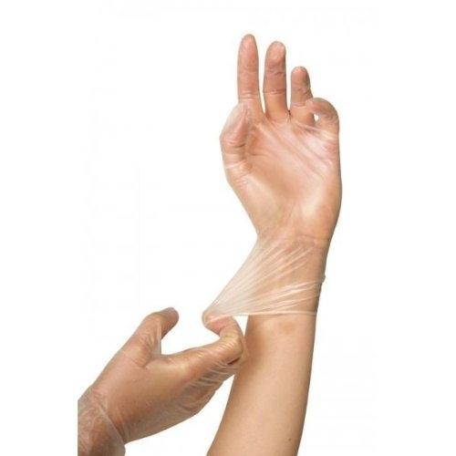 Gants en vinyle Franz Mensch 'Ideal Light' Hygonorm - Taille L - Blanc - Réf. 26819 - Sans poudre et sans latex_0