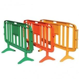 Barrière mobile de sécurité en polypropylène - pieds mobiles - 2 tailles disponibles_0