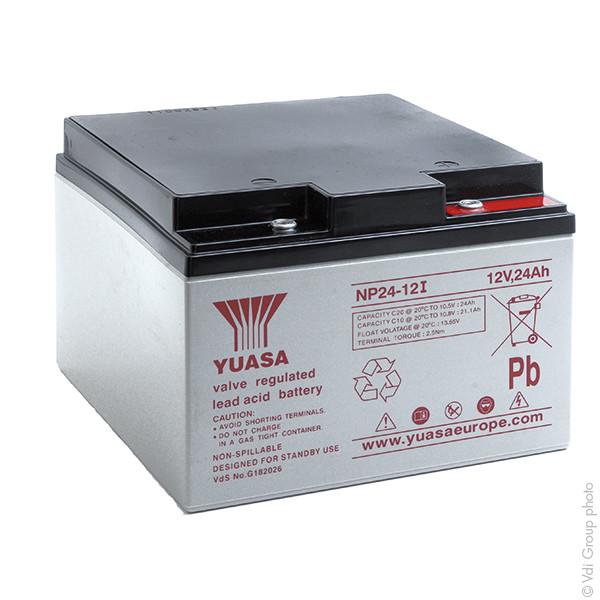 BATTERIE PLOMB AGM YUASA NP24-12I 12V 24AH M5-F_0