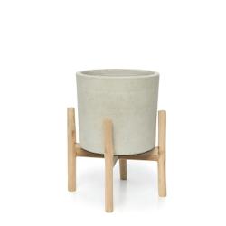 Bazar Bizar Jardinière Chalk Bas - Béton Naturel - S - JABR043ConN-S_0