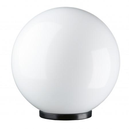 Boule en résine diamètre 250 mm- résistant au bord de mer et aux salins. Ip43- coloris blanc- base noire- modèle vic_0