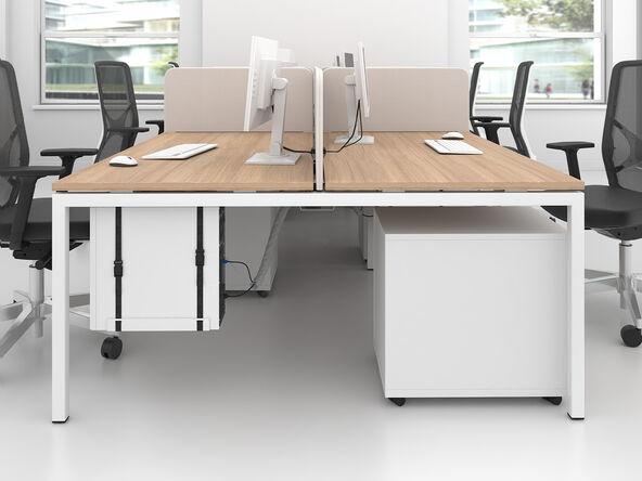 Bureau bench 2 personnes Carbone U design contemporain et petit prix_0