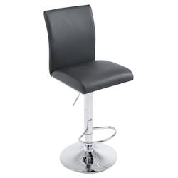 CLP Tabouret de bar Köln en similicuir avec pied en métal Noir - noir polyester 1010801_0