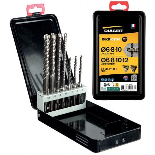 COFFRET 7 FORETS BÉTON ROCKFASTER SDS+ TYPE 118D DIAGER