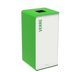 Rossignol - Borne de tri avec bac 40L CUBATRI - verre blanc/vert - vert métal 55854_0