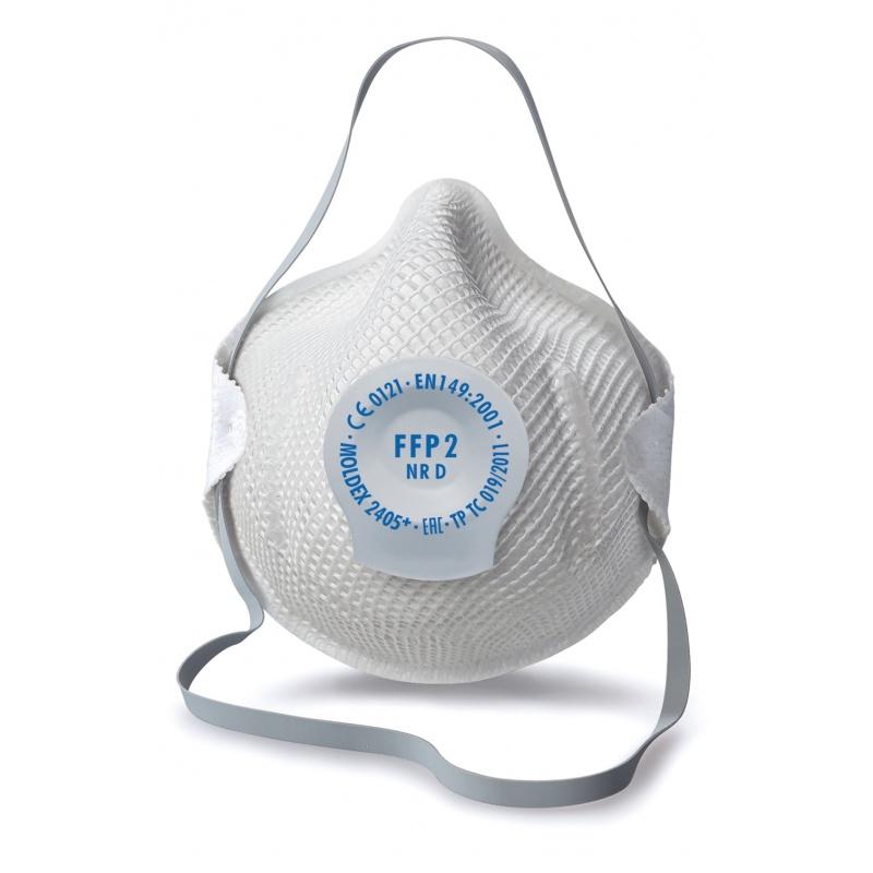 Masque respiratoire jetable ffp2 nr d avec soupape ventex MOLDEX boîte de 20  240515_0
