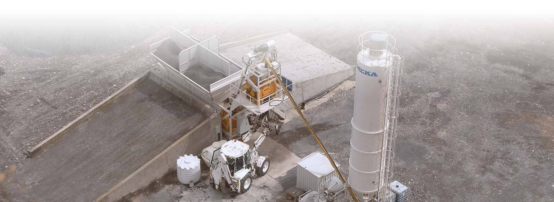 Mb-c30 centrale à béton compacte - MEKA - 30 m³/h - installation rapide et automatisation parfaite_1