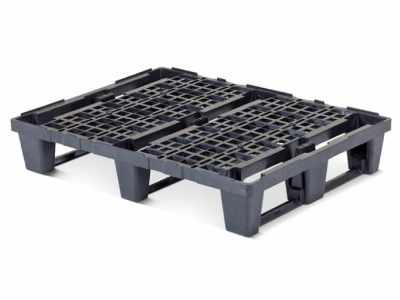 Palette  plastique gamme légère  -  600 X 800 -  perdue idéale pour le transport de marchandise - CUQP6080LR3RR_0
