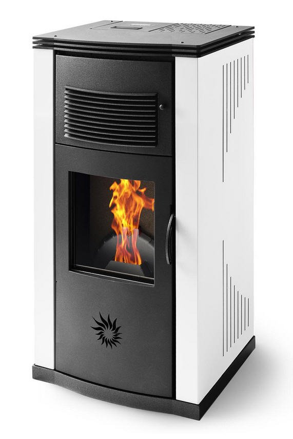 Poêle polycombustible Flori 90 - Réf : pbga-016 - 9 kW, réservoir 15 kg, rendement 86%, 3 couleurs_0