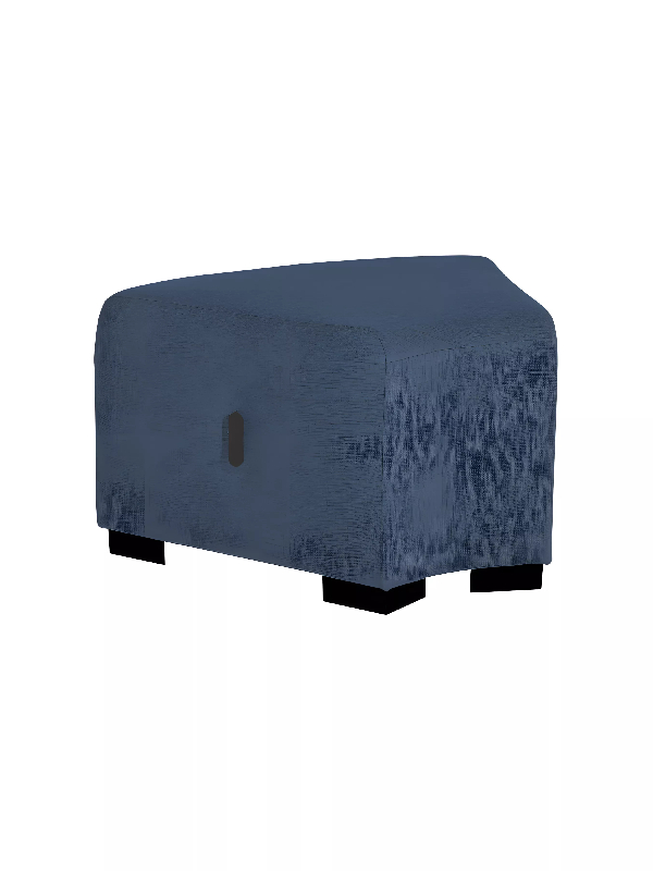 Pouf angulaire 1 place bleu denim_0