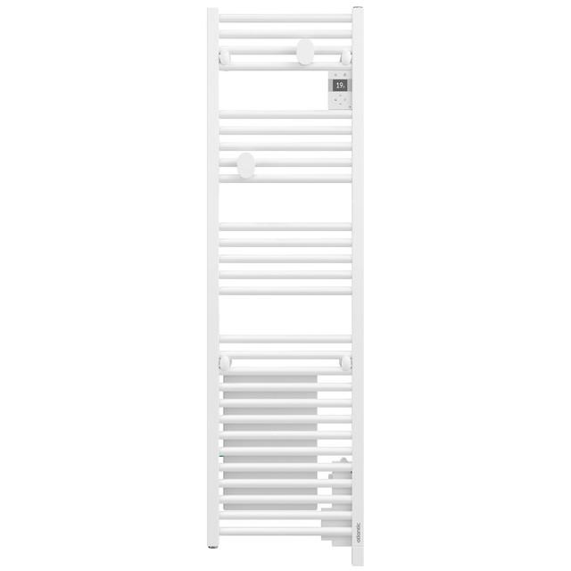Radiateur sèche-serviettes connecté Doris avec soufflerie étroit 1300W Blanc carat - Atlantic - 851291_0