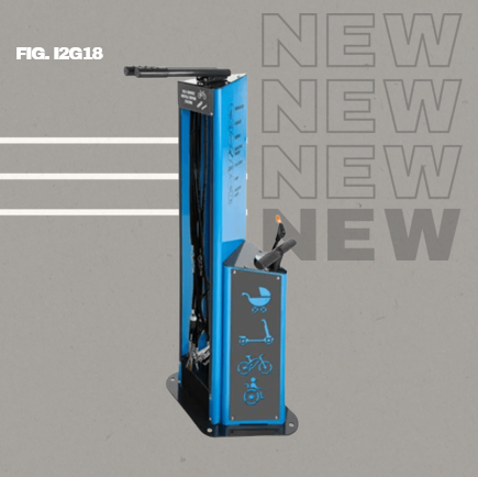 Station de réparation vélo standard au sol, design moderne - VERTEX - SRI2G18_0