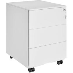 Tectake Caisson de bureau à roulettes Magna avec 3 tiroirs verrouillables  blanc - 405237 - blanc acier 405237_0