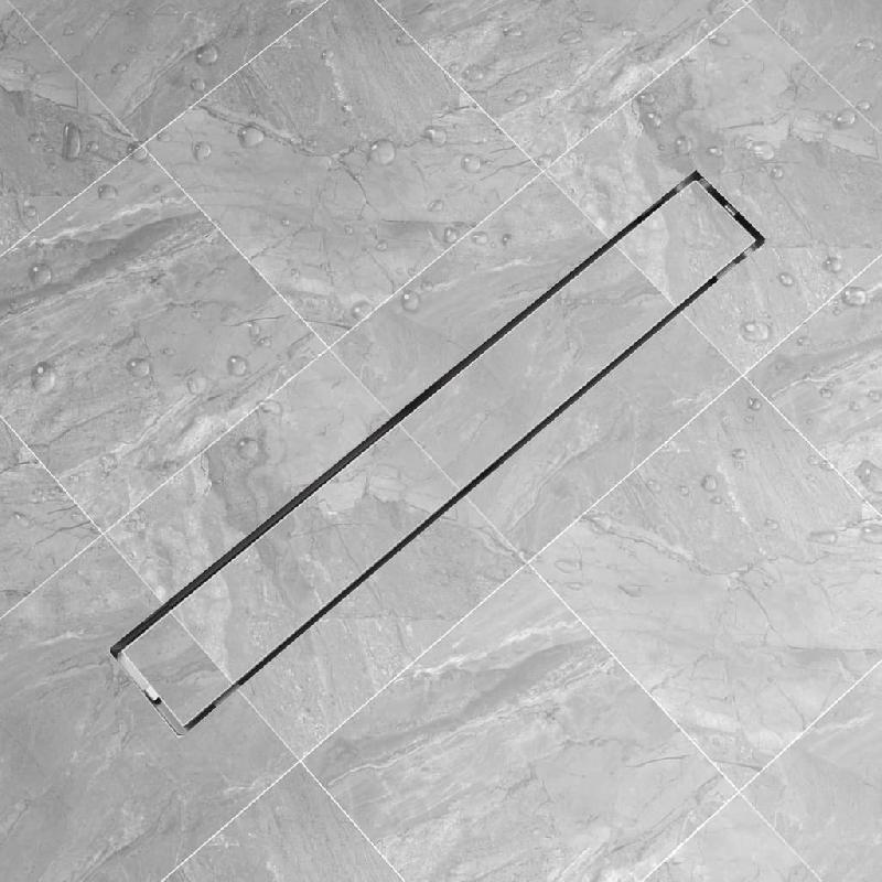 Vidaxl drain de douche linéaire 830 x 140mm acier inoxydable 142174_0