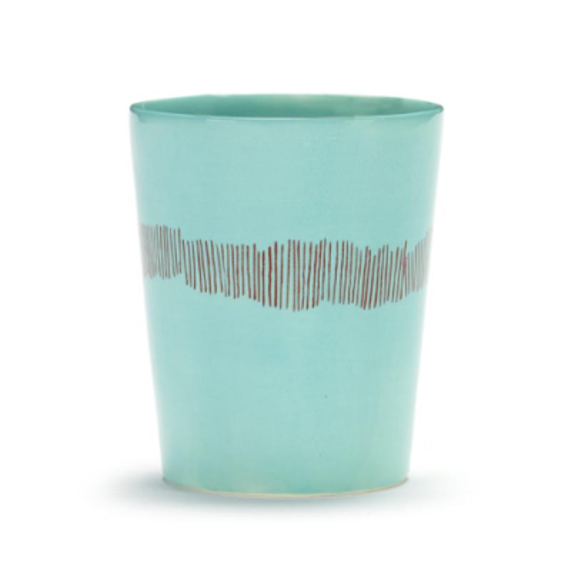 TASSE À THÉ ROND BLEU GRÈS 33 CL 8,5 CM Ø 8,5 CM FEAST BY OTTOLENGHI SERAX