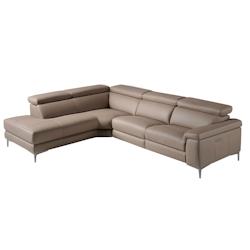 AC ANGEL CERDA Angel Cerdá Relax canapé d'angle gauche cuir vison 6042C 295 x 232 x 97 - gris fourrure 8435631002796_0