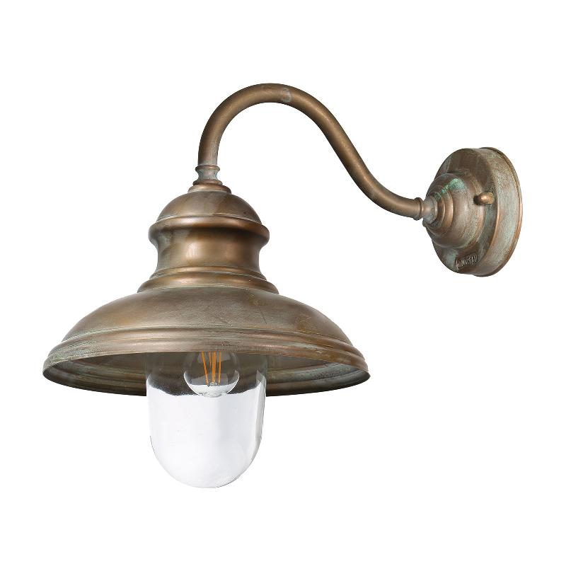 MORETTI LUCE APPLIQUE EXT LITTLE MILL 3350 LAITON ANCIEN/TRANSP