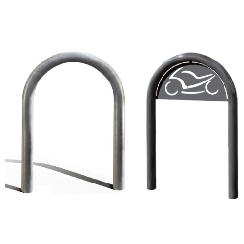 Appui motos trombone avec signalétique – tube acier diamètre 60mm – peinture sur galvanisé – Réf : 8201055_0