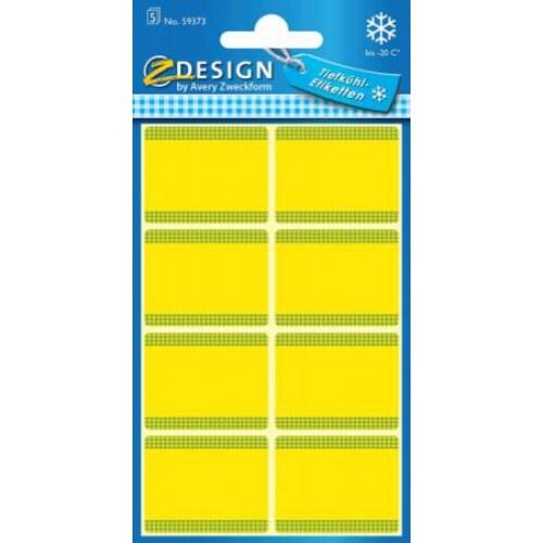 AVERY Etui de 40 étiquettes congélation ZDesign, format 28 x 36 mm, coloris jaune - jaune 4004182593738_0