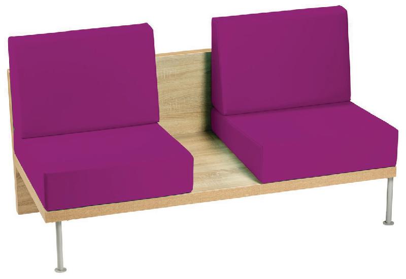 BANQUETTE 2 PLACES FAAR PVC URBAN FUCHSIA - MANUTAN COLLECTIVITÉS