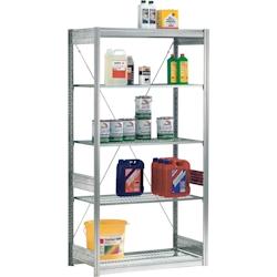 BITO Rayonnages automontables avec panneaux grillagés L1358 mm x P524 mm x H2000 mm finition galavnisée - acier 10-54891_0