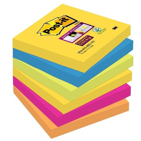 BLOC NOTE POST IT COLORIS RIO 76 X 76 MM 90 FEUILLES (VENDU PAR 6)