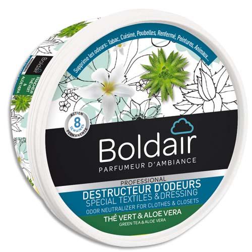 Boldair pot 300g gel déstructeur d'odeurs thé vert et aloe vera_0